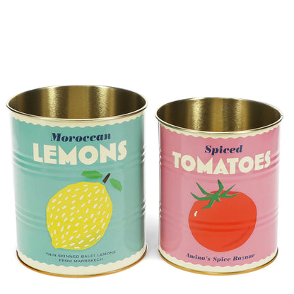 Storage tins | Zitrone und Tomate