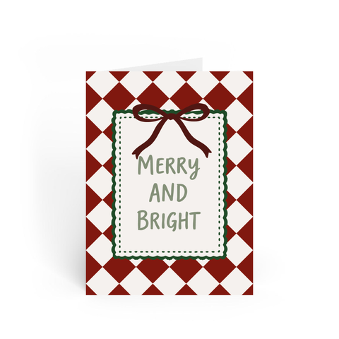 WENSKAART | GINGHAM MERRY & BRIGHT