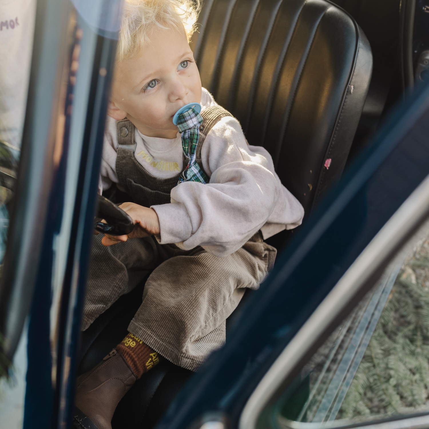 PACIFIER CORD | PETIT TARTAN BLEU