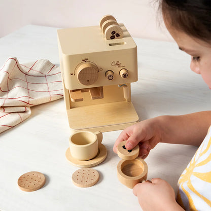 Spielset Kaffeemaschine aus Holz